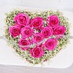 Вместо тысячи слов - композиция в виде сердца с розовыми розами 2